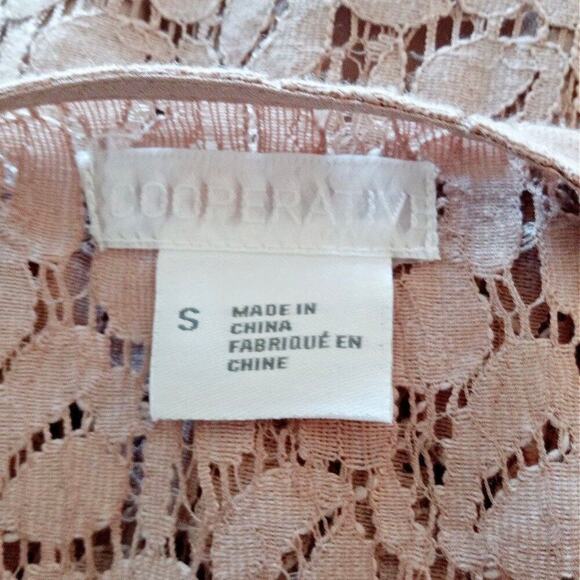 Urban Outfitters Lace Sleeveless Button Front Romper W/ Pockets - Dusty Rose - S - Picture 7 of 7